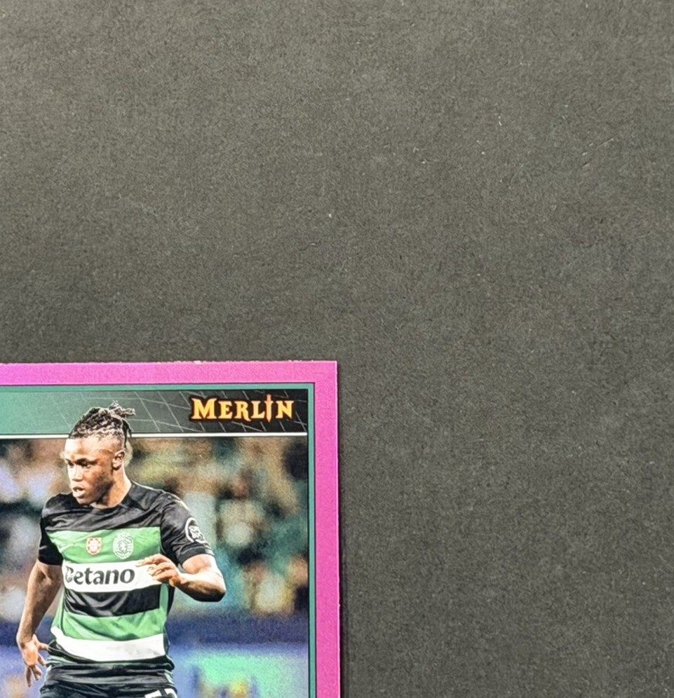 2024-25 Topps Merlin UEFA #57 Geovany Quenda Pink Refractor /199 RC