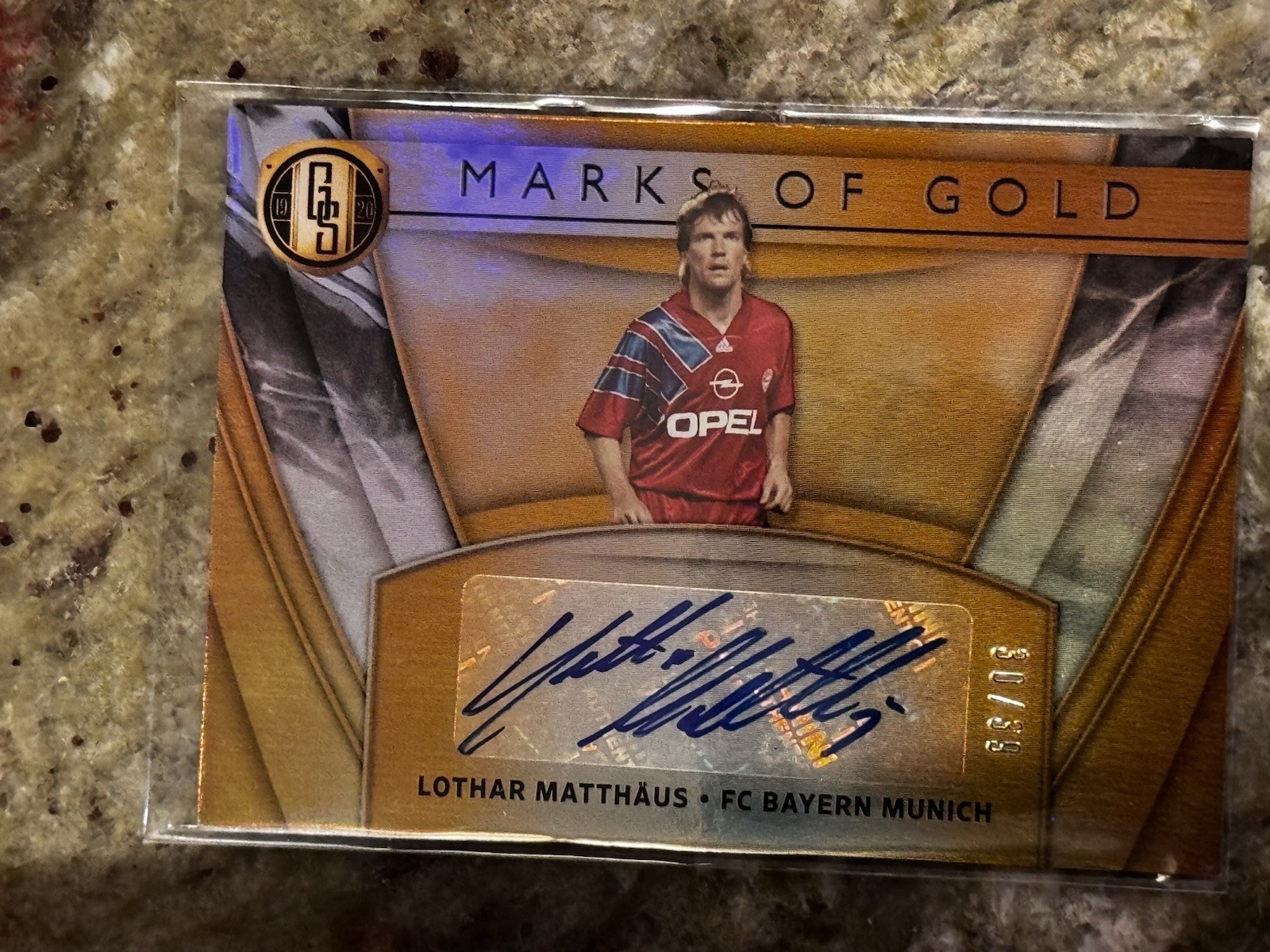 Lothar Matthäus FC Bayern Munich Marks of Gold Auto 30/39 rare topps Germany