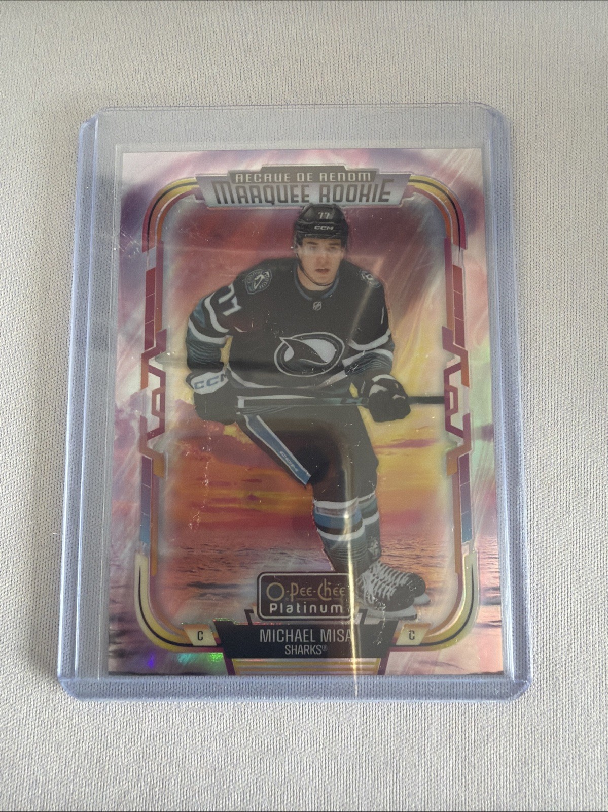 2025-26 O-Pee-Chee Platinum Marquee Rookie Michael Misa #299 Sunset