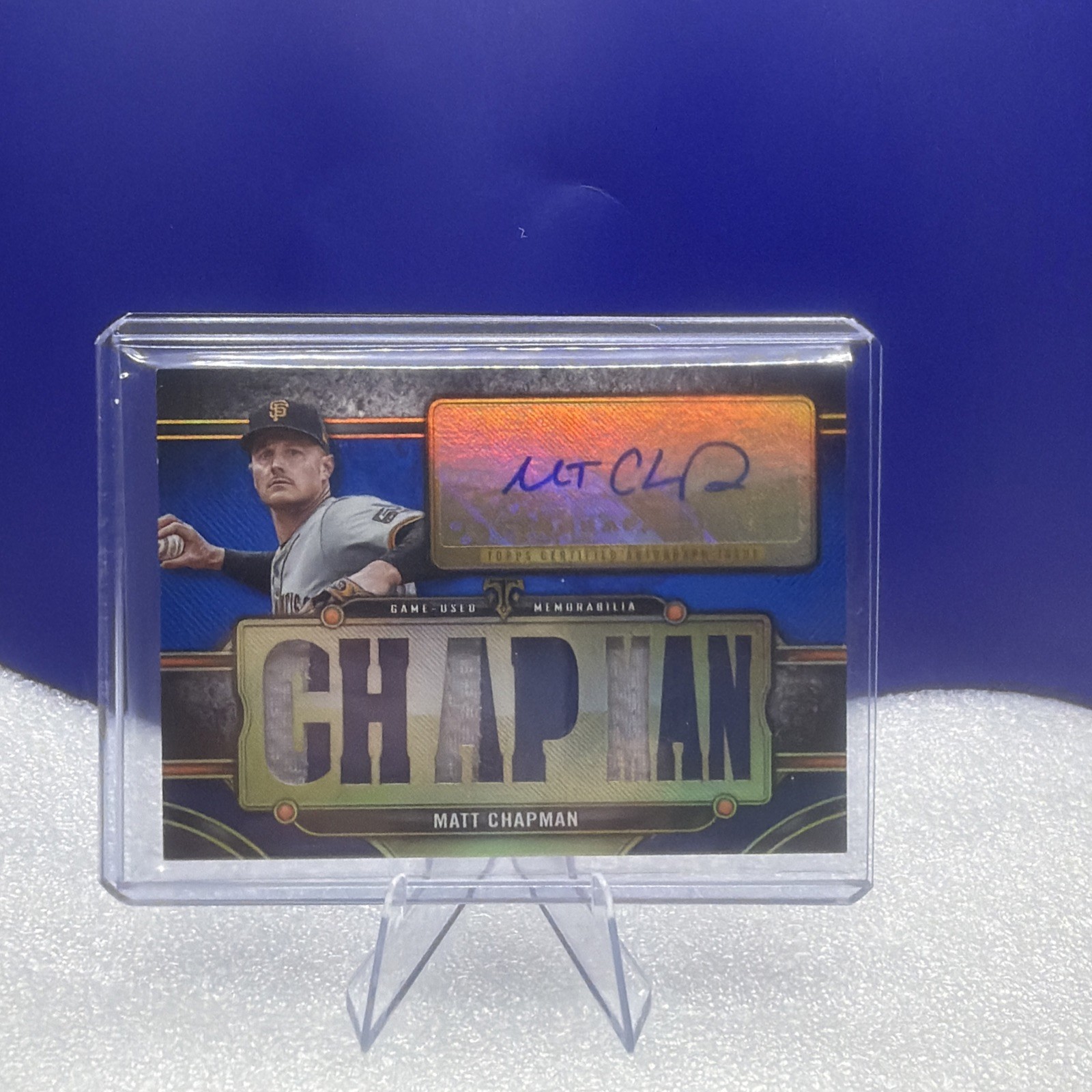 2024 Topps Triple Threads Matt ChapmanAuto Relics Patch Sapphire #1/3 Giants