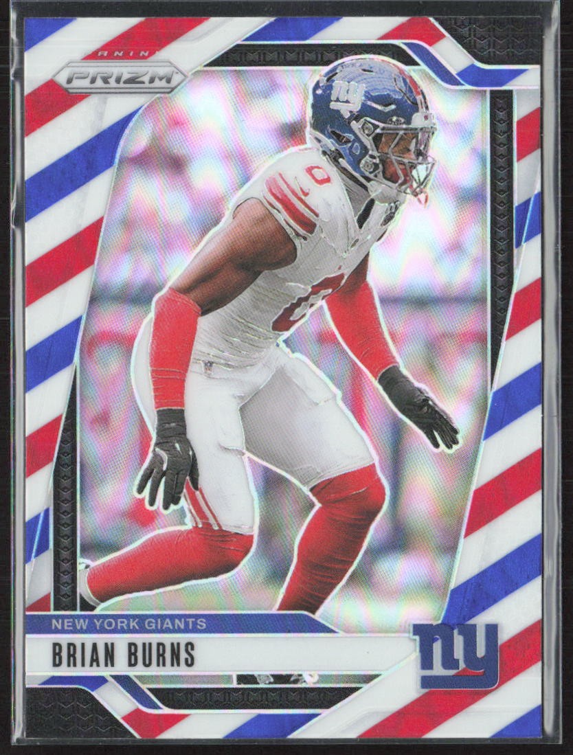 2024 Panini Prizm #217 Brian Burns Red White and Blue New York Giants (FB)