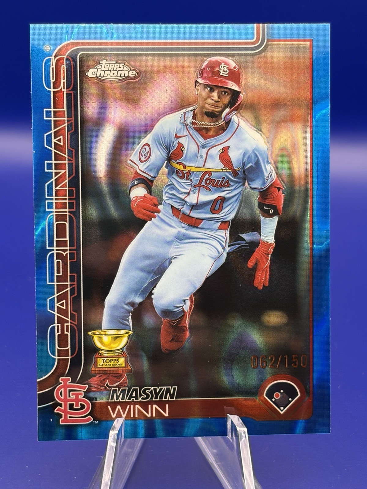 2025 Topps Chrome – Masyn Winn #244 Blue RayWave Refractor /150