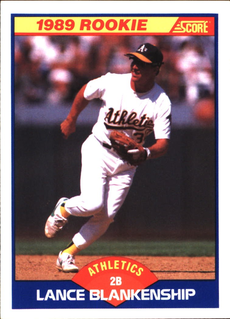 1989 Score Lance Blankenship Rookie #641 Oakland Athletics