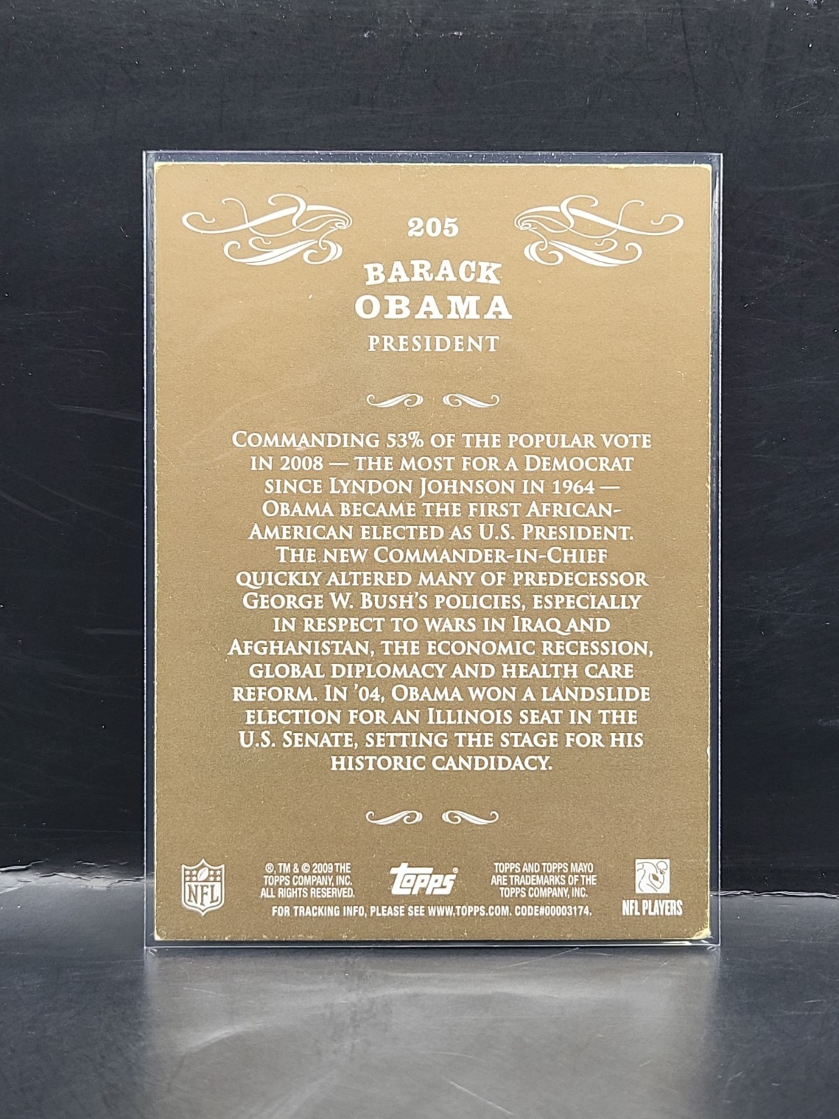 2009 Topps Mayo – Barack Obama Cut Plug #205 President *READ*