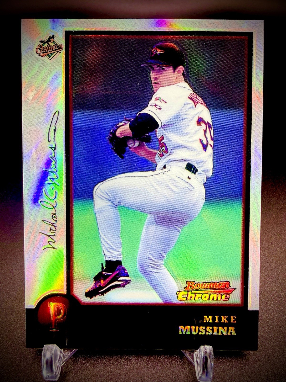 ⚾️🔥1998 Bowman Chrome Mike Mussina Refractor SP 🔥⚾️