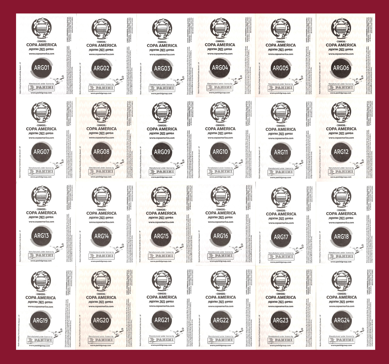 Argentina Team – Panini Copa America 2021 Stickers