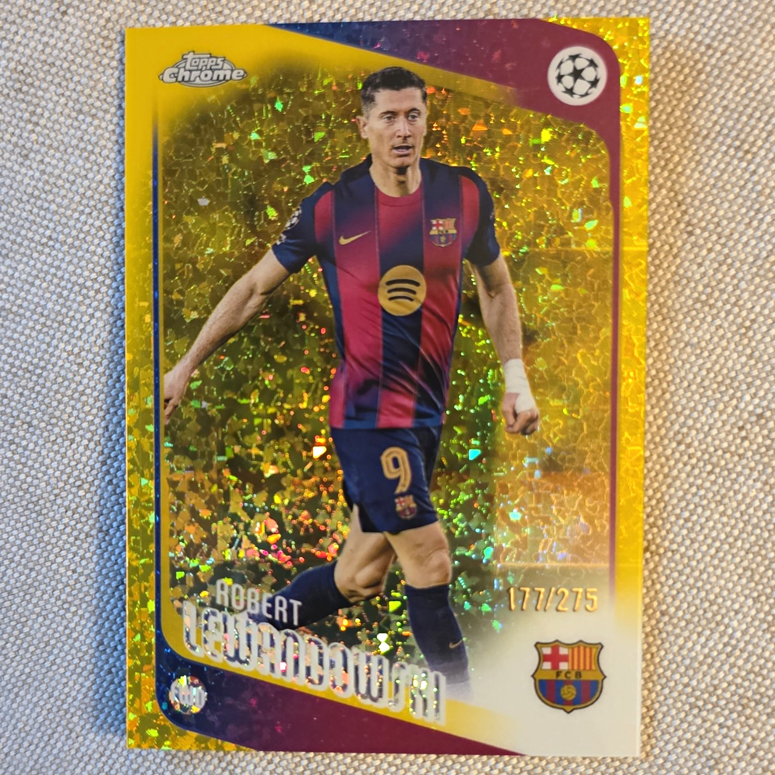 Topps Chrome UEFA Champions League Robert Lewandowski FC Barcelona #54 177/275