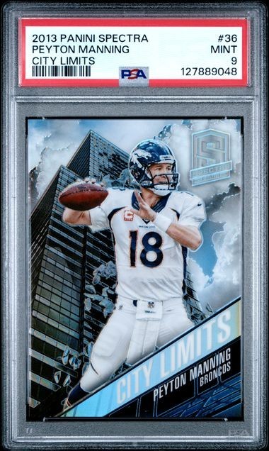 Peyton Manning 2013 Panini Spectra “City Limits #/99” #36 – PSA 9 – MINT