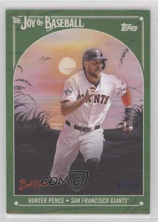 2023 X Bob Ross The Joy of Baseball Sap Green Canvas 40/75 Hunter Pence #56 14lm
