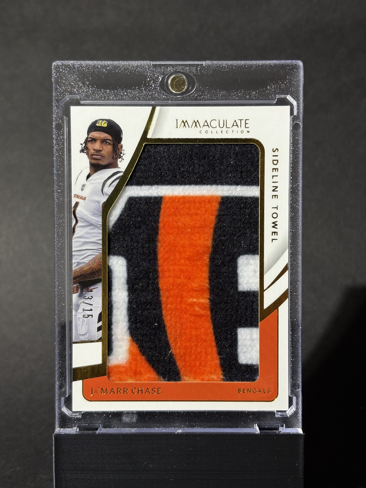 2024 Panini Immaculate Collection Ja’Marr Chase Sideline Towel /15 #ST-JCE SSP