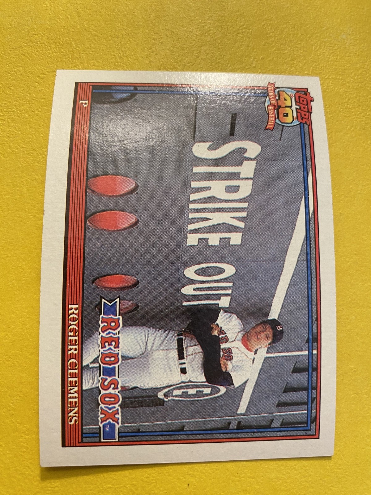 1991 Topps – Roger Clemens #530 40th Anniversary Logo