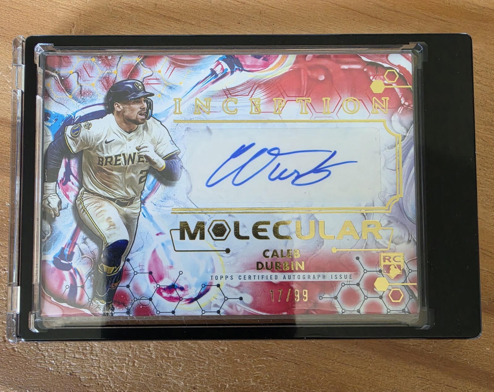 2025 Topps Inception Caleb Durbin Milwaukee Brewers RC Molecular Auto /99 #imacd