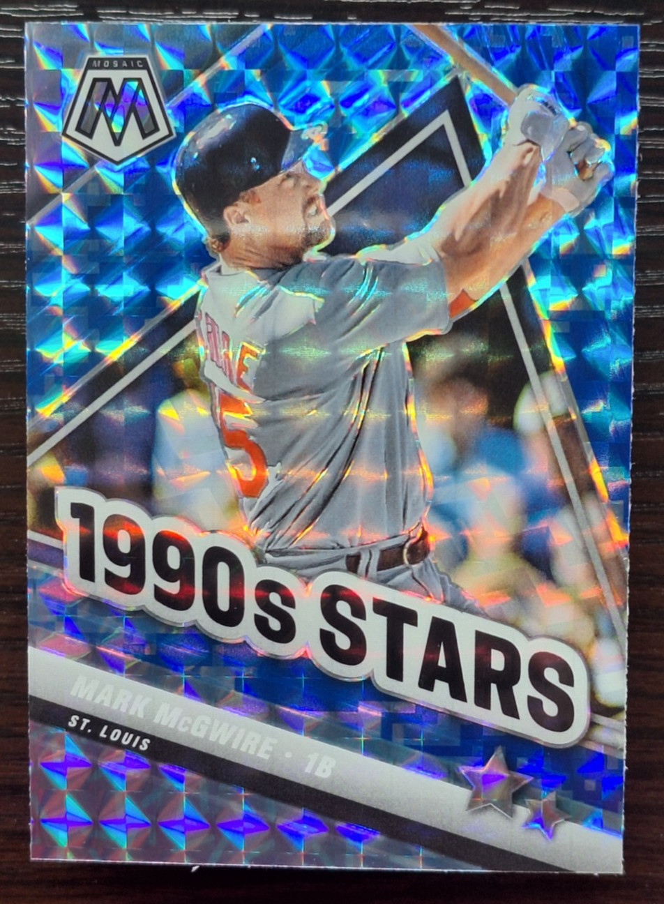 Mark McGwire 2022 Panini Mosaic Blue Prizm 1990’s Stars #292