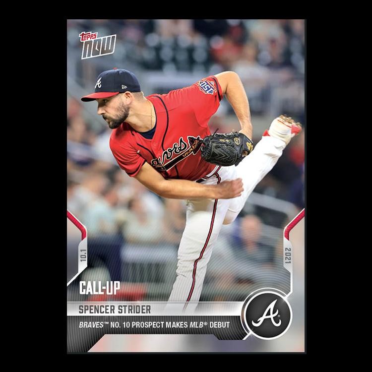 Spencer Strider – 2021 MLB Topps Now Card 886 – Print Run: 652 Atlanta Braves
