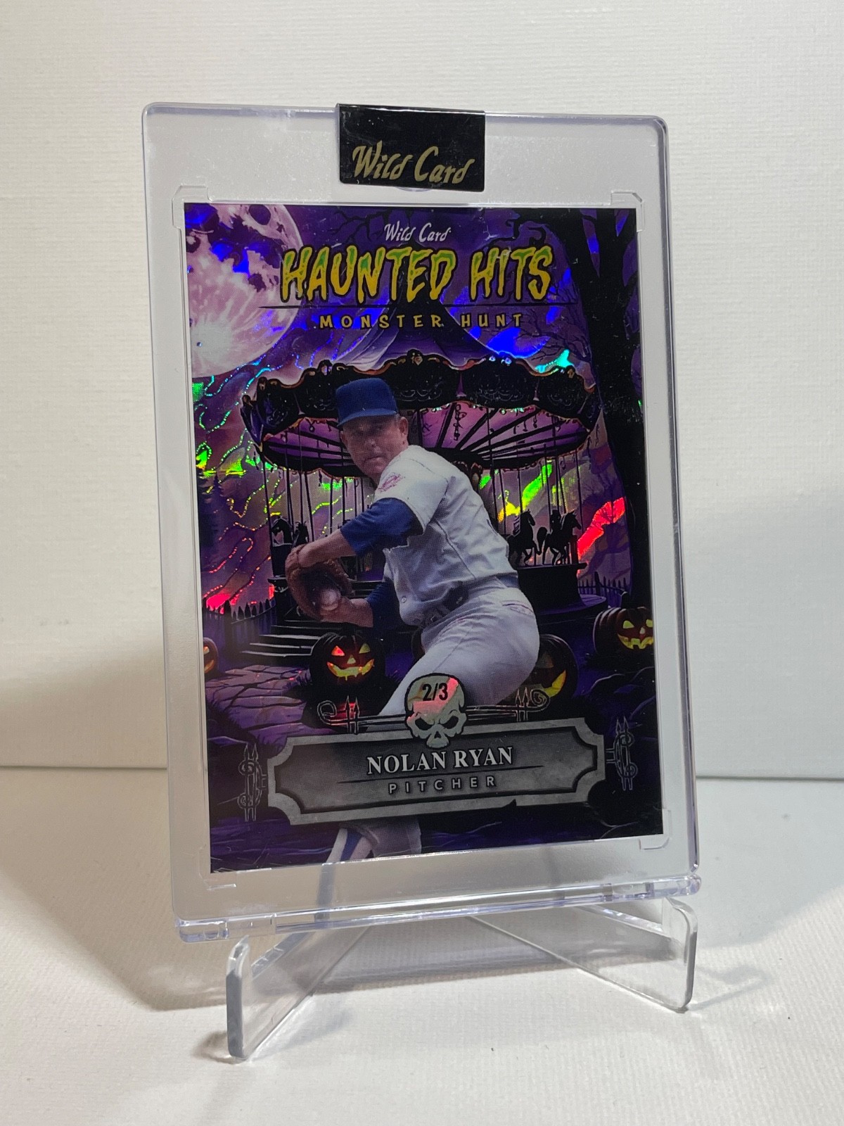 Nolan Ryan 2025 Wild Card Haunted Hits 2/3 Tiger Stripe Holo HOF Legend Ace