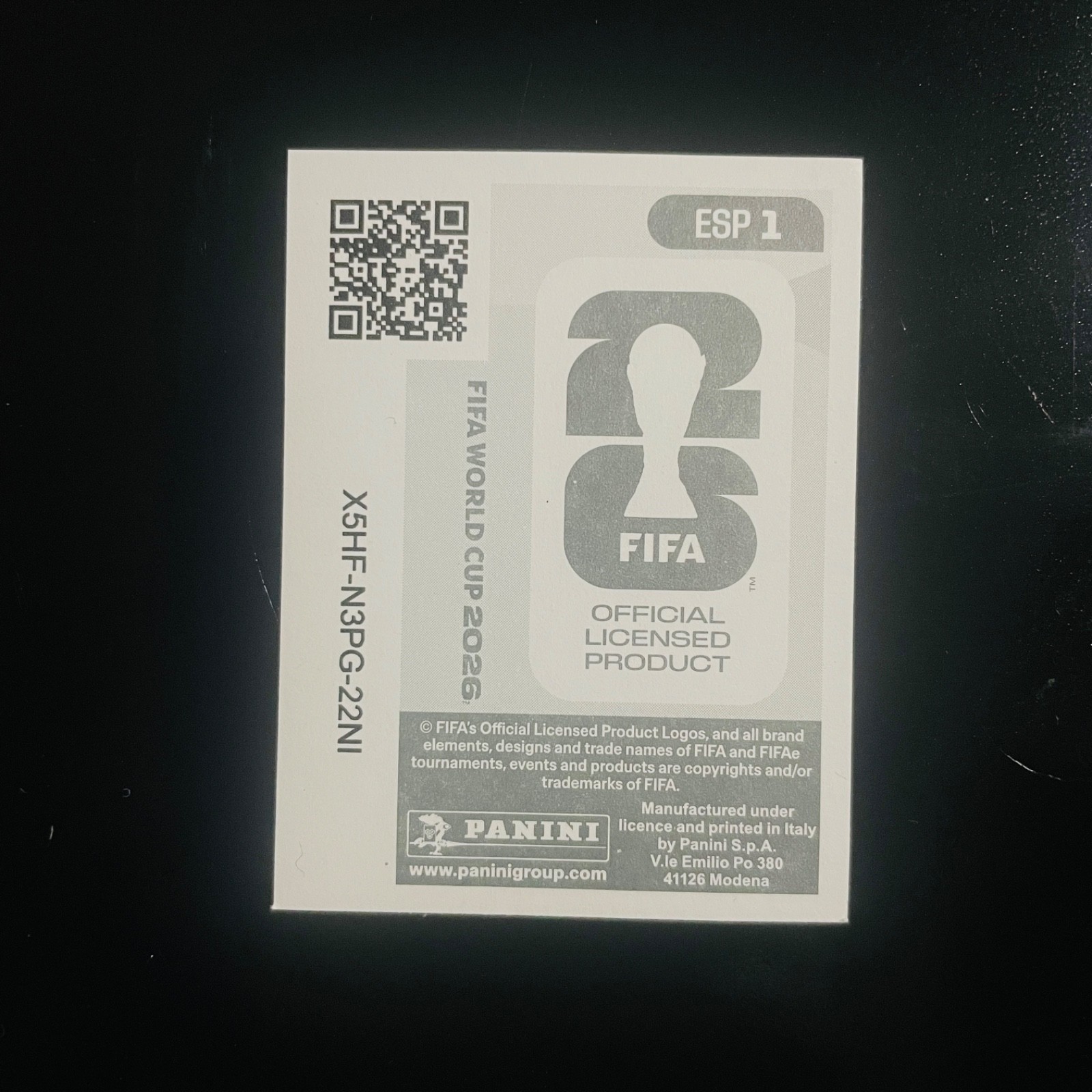 2026 Panini FIFA World Cup Foil Sticker Spain Team Logo #ESP 1 -US Edition