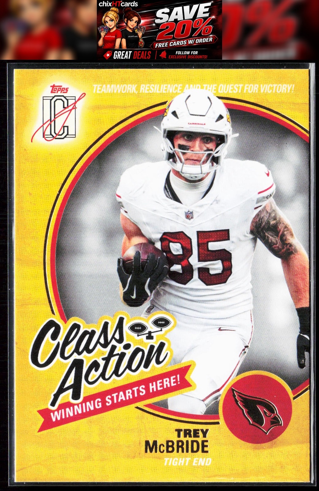 Trey McBride 2025 Topps Signature Class Class Action #CA-1 Arizona Cardinals