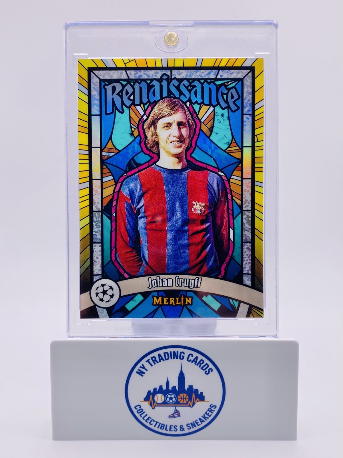 Johan Cruyff 2024-25 Topps Merlin Chrome UEFA CC Renaissance FC Barcelona #R-9