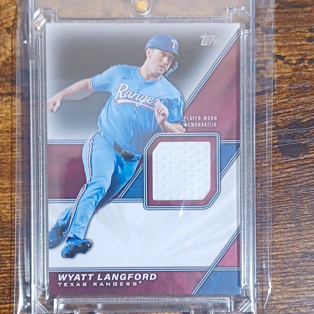 2026 Topps Series 2 Wyatt Langford Texas Rangers Major League Material Relic
