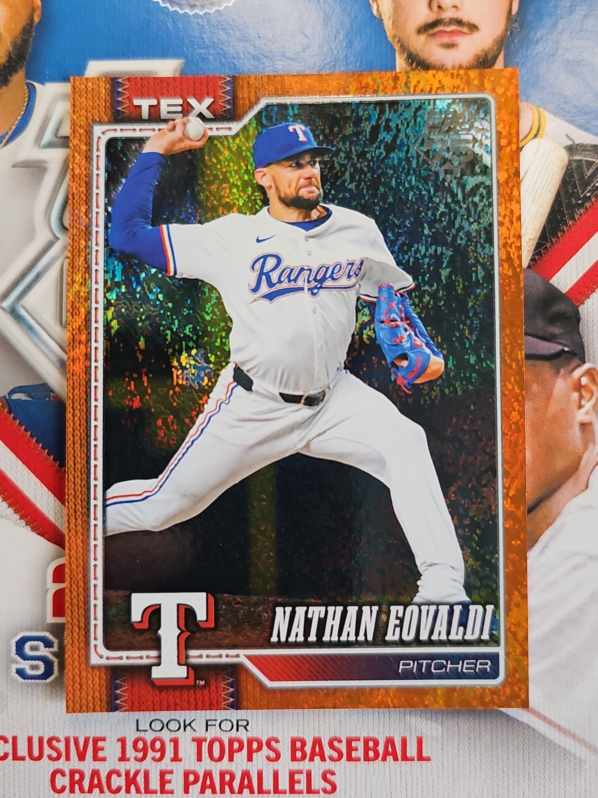 2026 Topps Series 2 #355 Nathan Eovaldi Orange Holofoil SSP /25 Rangers ⚓