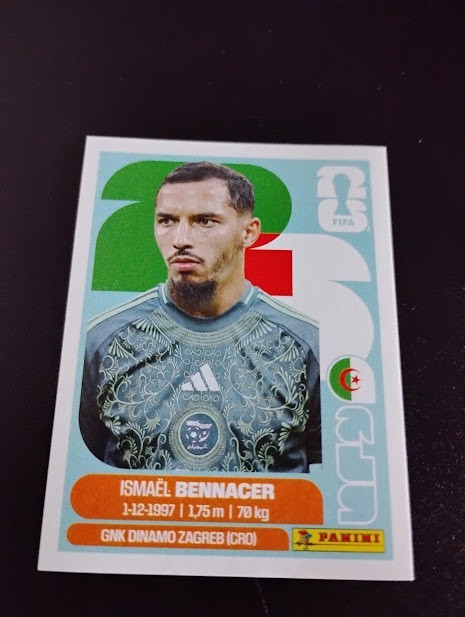 2026 Panini FIFA World Cup Sticker Ismael Bennacer #ALG 8 – Algeria SOCCER