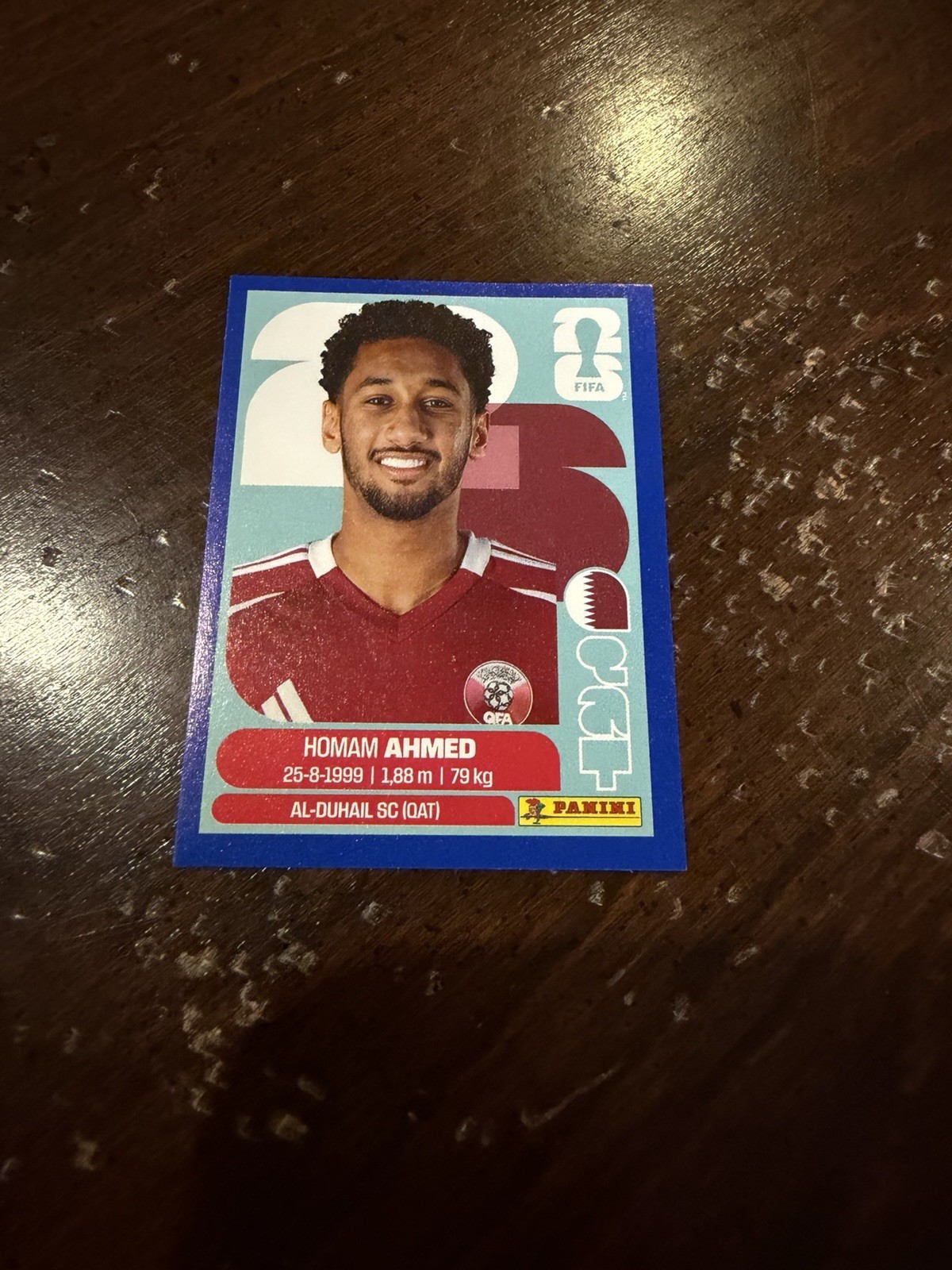 2026 Panini FIFA World Cup Stickers #QAT5 Homam Ahmed — Blue Border
