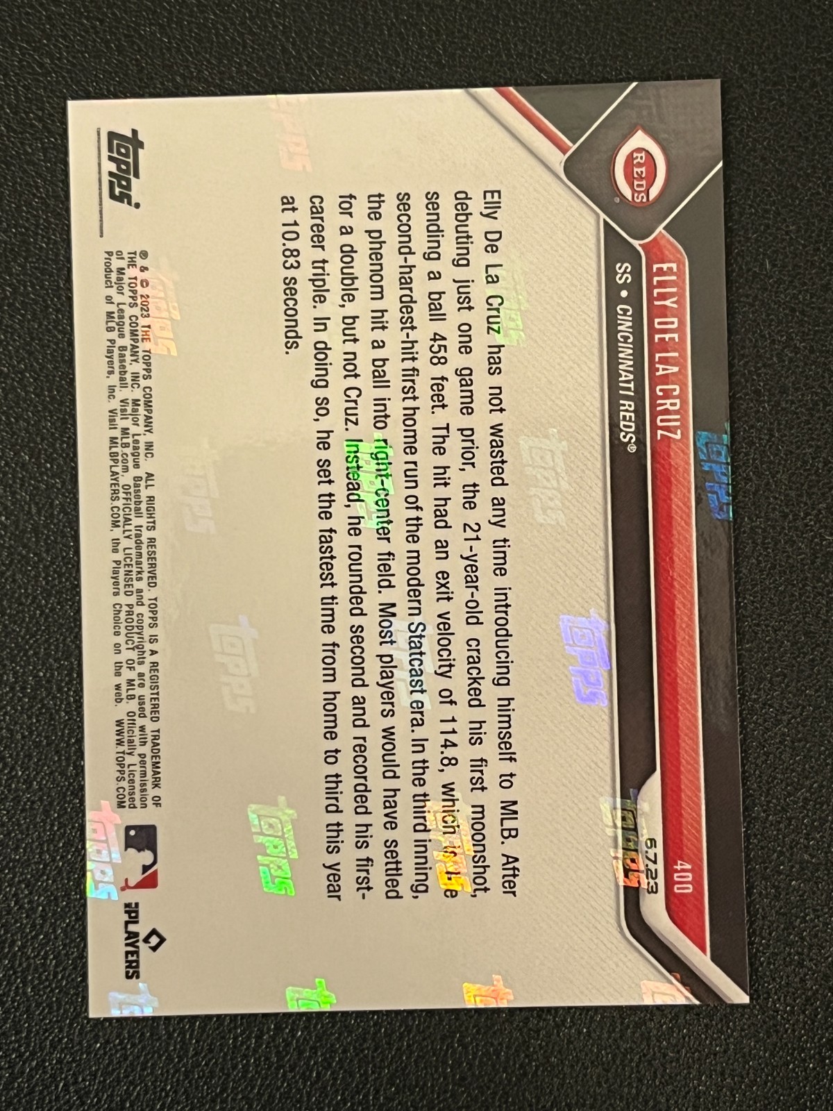 Elly De La Cruz 2023 Topps Now Call-Up 1st Career HR Reds QTY