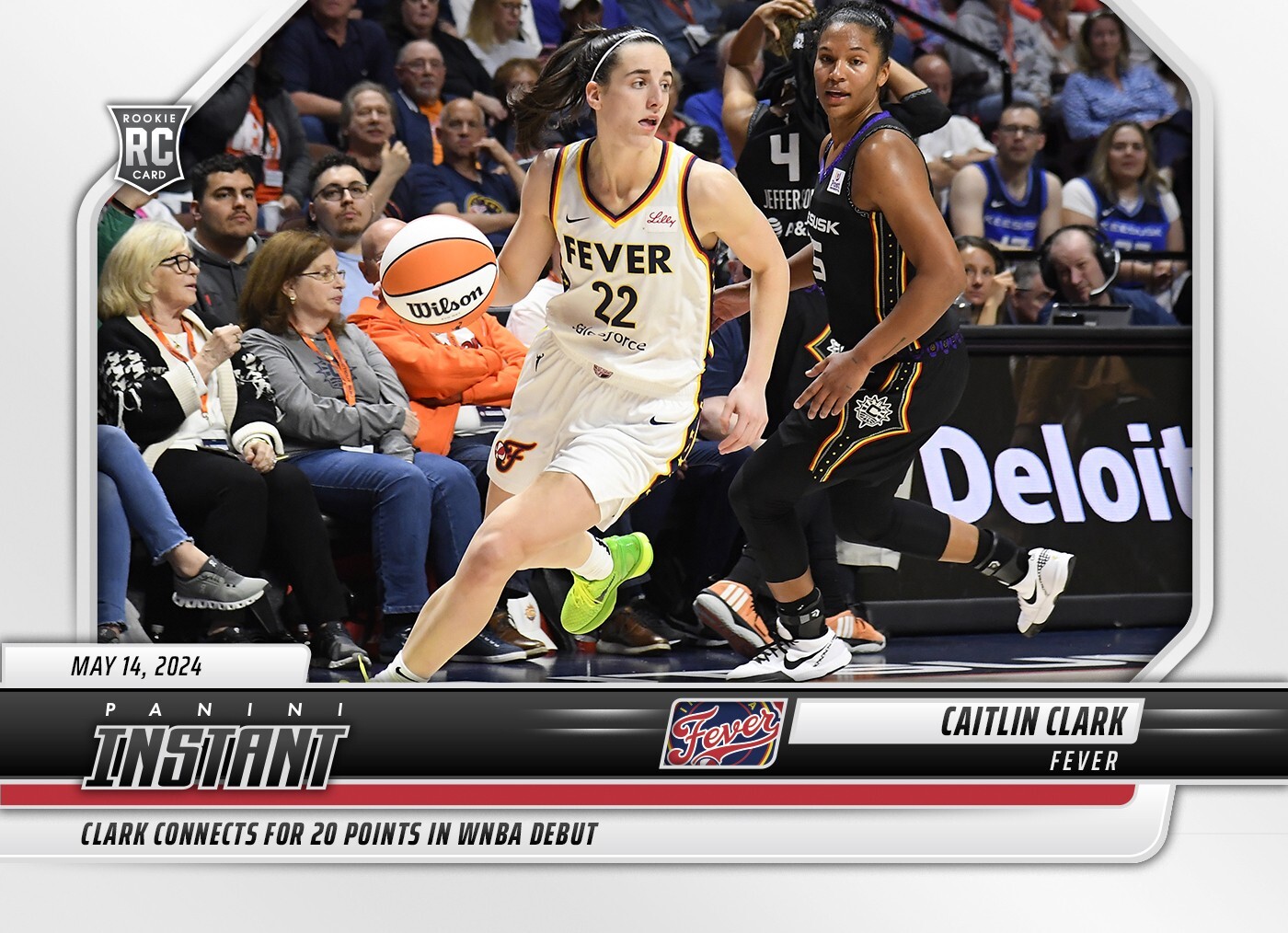 2024 WNBA PANINI INSTANT #10 CAITLIN CLARK INDIANA FEVER 20PT RC DEBUT!