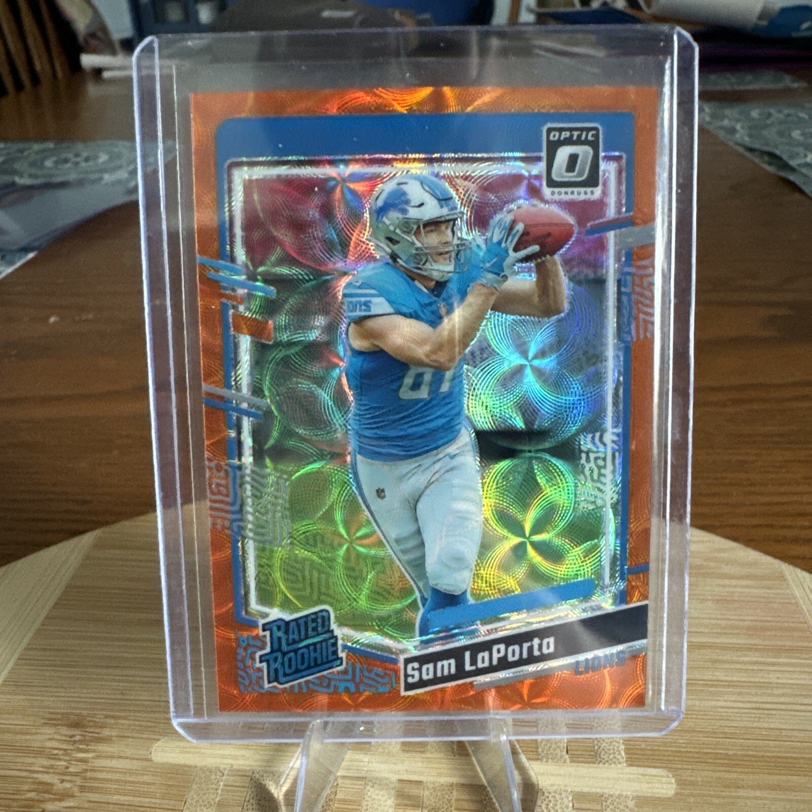2023 Optic – Sam Laporta Rated Rookie Orange Scope Prizm #237 SP RC 12/79