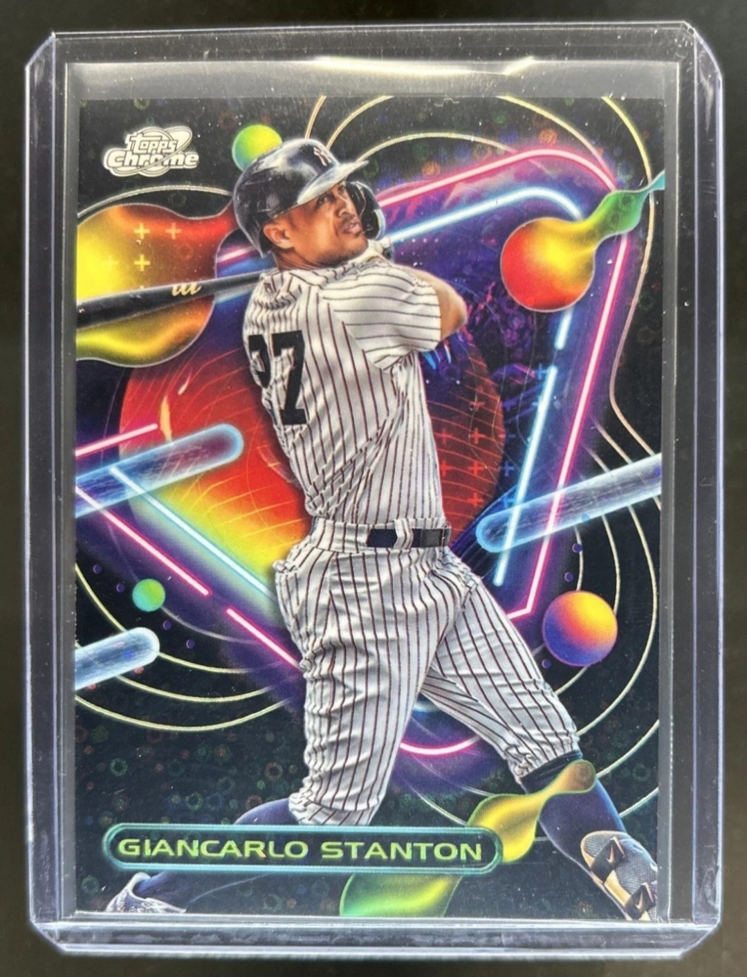 2023 Topps Cosmic Chrome Giancarlo Stanton #24 Black Eclipse Refractor /10