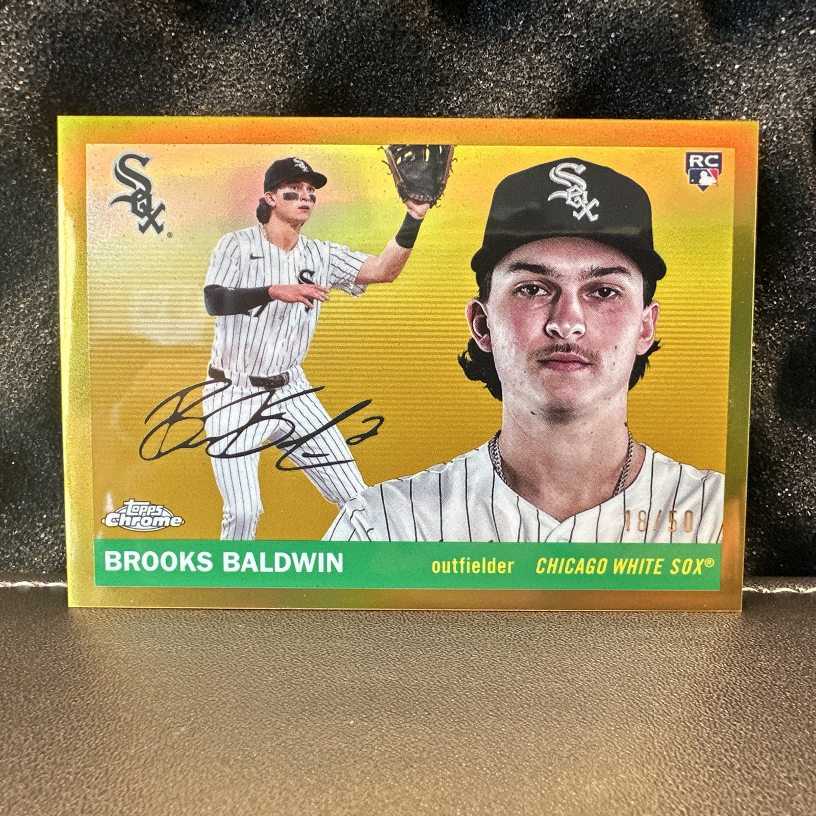 2025 Topps Chrome Platinum #252 Brooks Baldwin Gold /50 RC Chicago White Sox