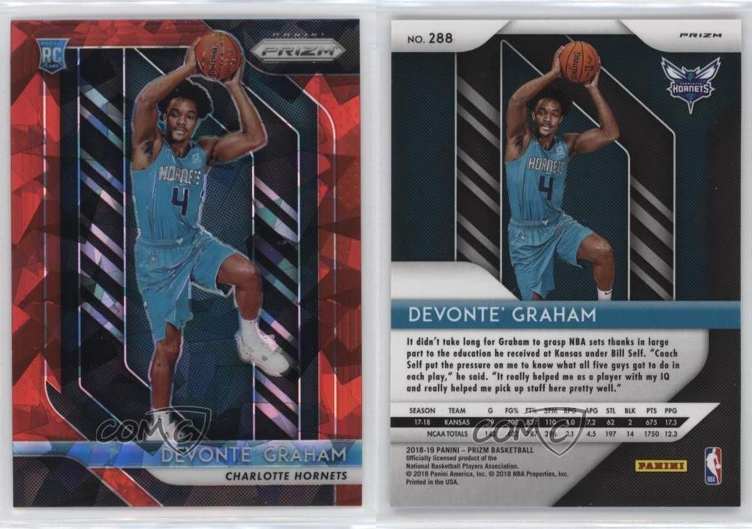 2018-19 Panini Prizm Red Ice Prizm Devonte’ Graham #288 Rookie RC 14lm