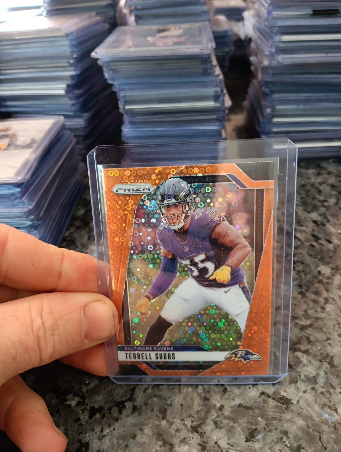 2024 Panini Prizm – Terrell Suggs #26 Orange Disco Prizm