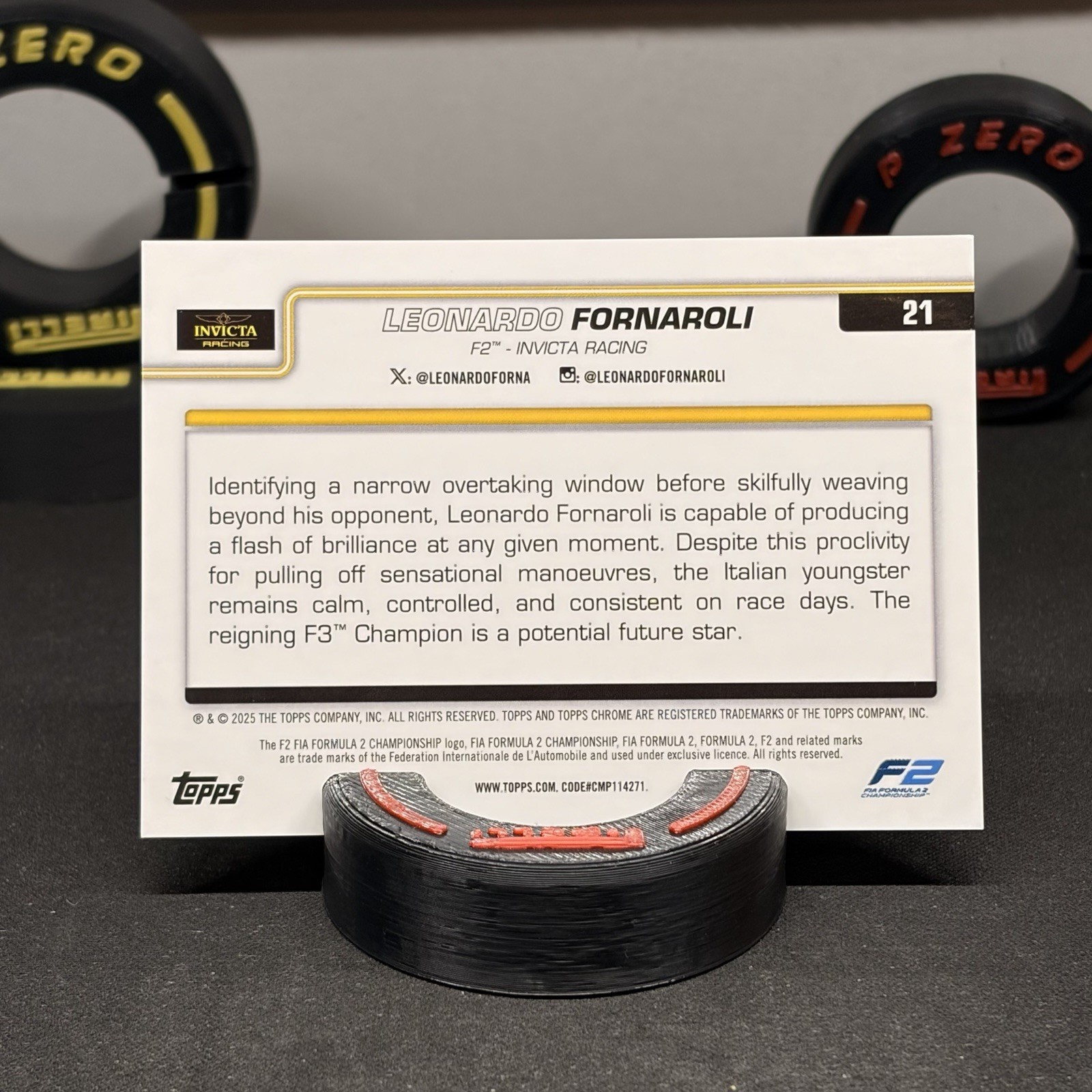 2025 Topps Chrome F1 Formula 1 Sapphire Leonardo Fornaroli Orange /25