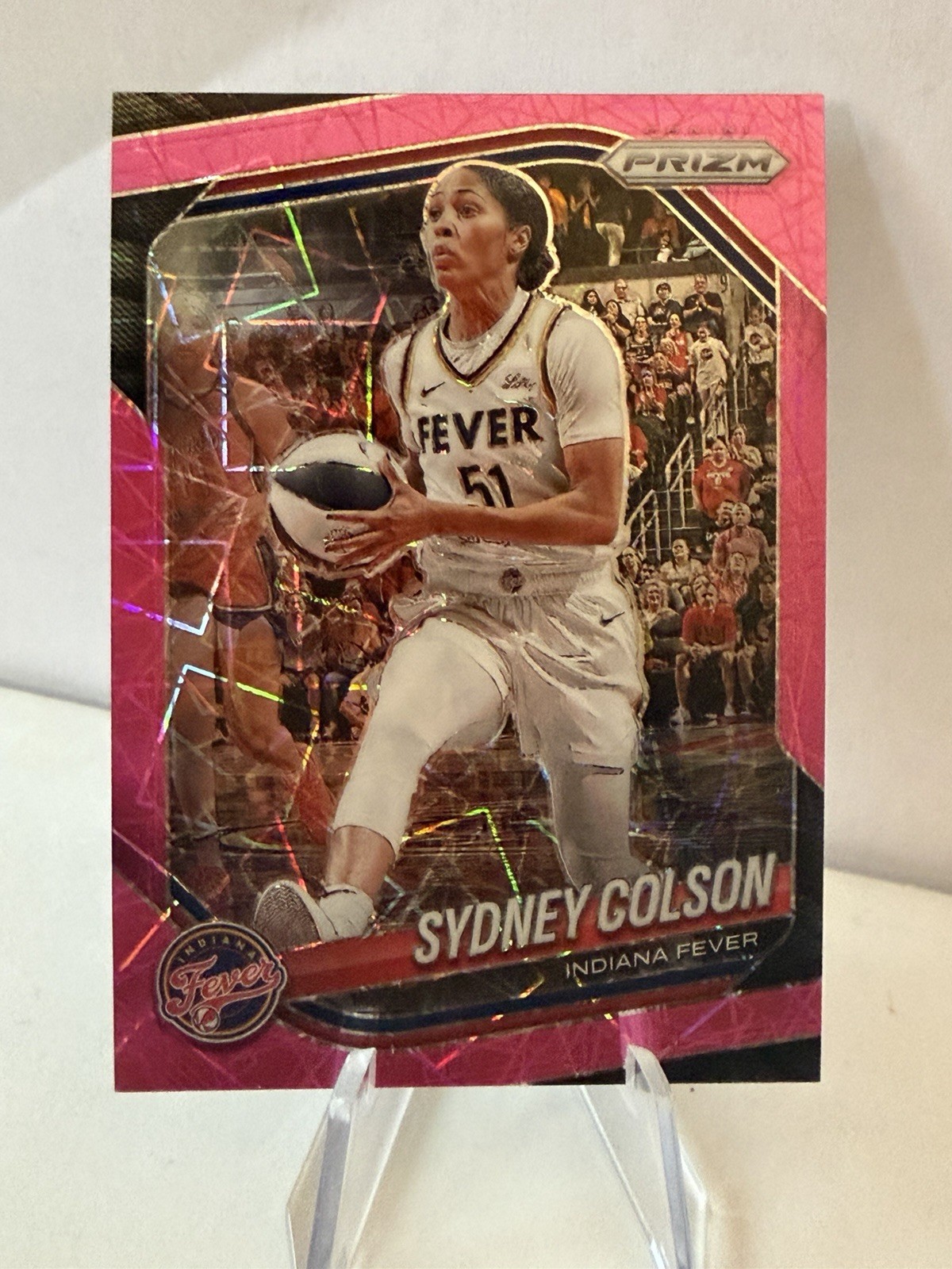 Sydney Colson 2025 Panini WNBA Prizm #1 Pink Velocity /79 – Fever