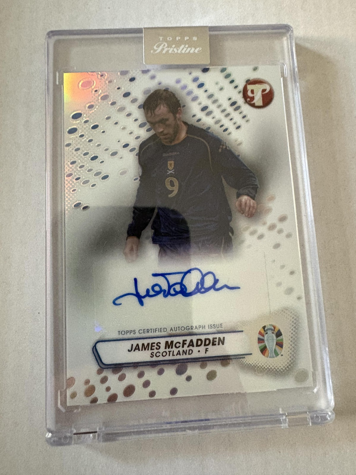 2023 Topps Pristine Euro James McFadden #PA-JMC Auto Scotland Encased
