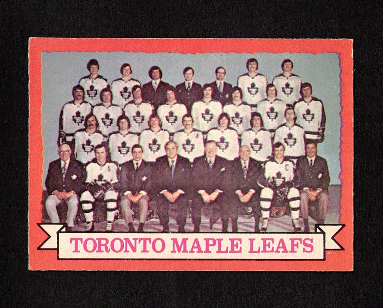 1973-74 TORONTO MAPLE LEAFS Team Photo & Records #106 VG-EX+ OPC KEY Hockey Card