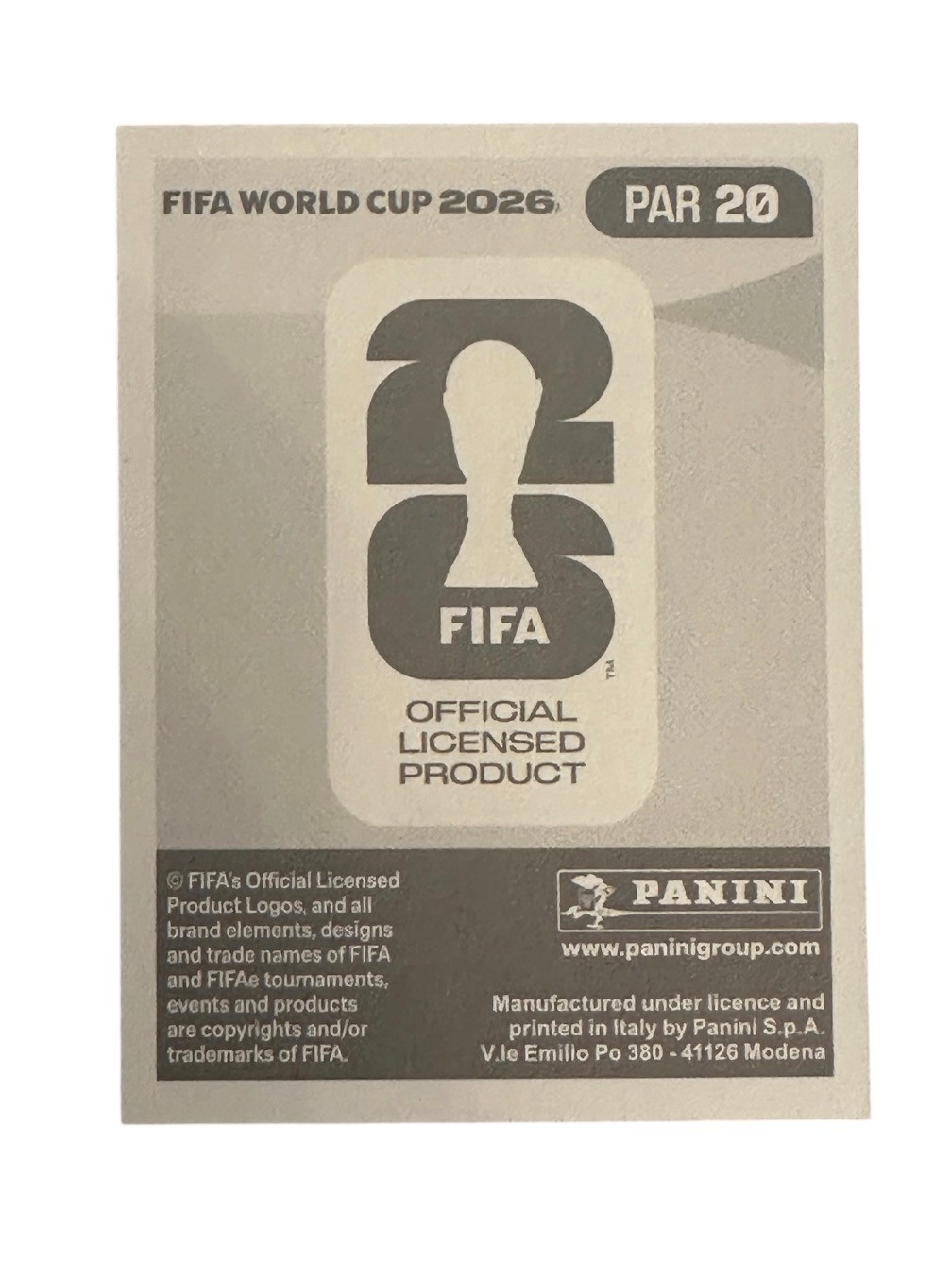 Panini FIFA World Cup 2026 Sticker PAR 20 Antonio Sanabria BLUE BORDER Paraguay