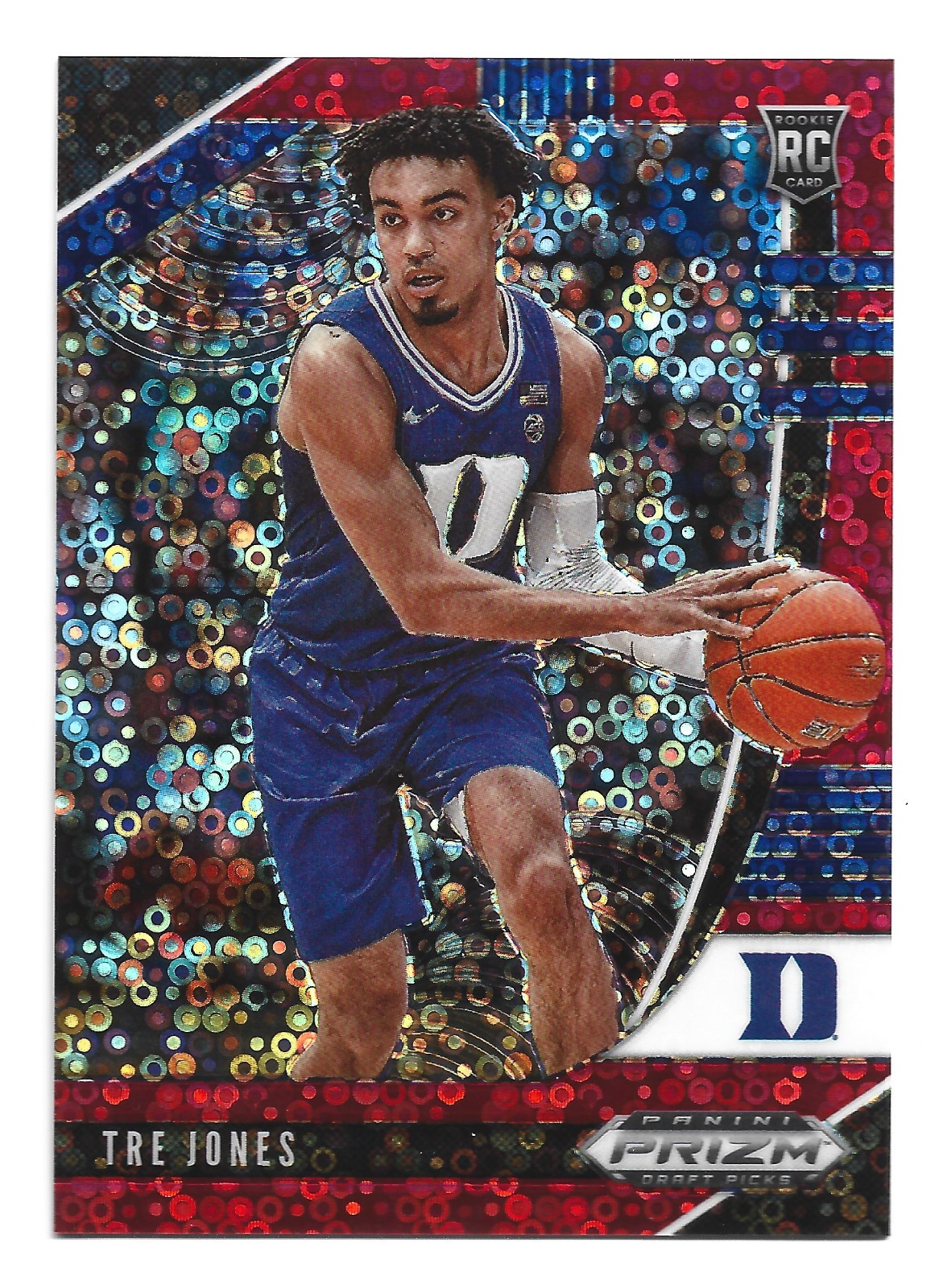 /125 Fast Break 2020-21 Panini Prizm Draft Picks Tre Jones #37 Duke Blue Devils