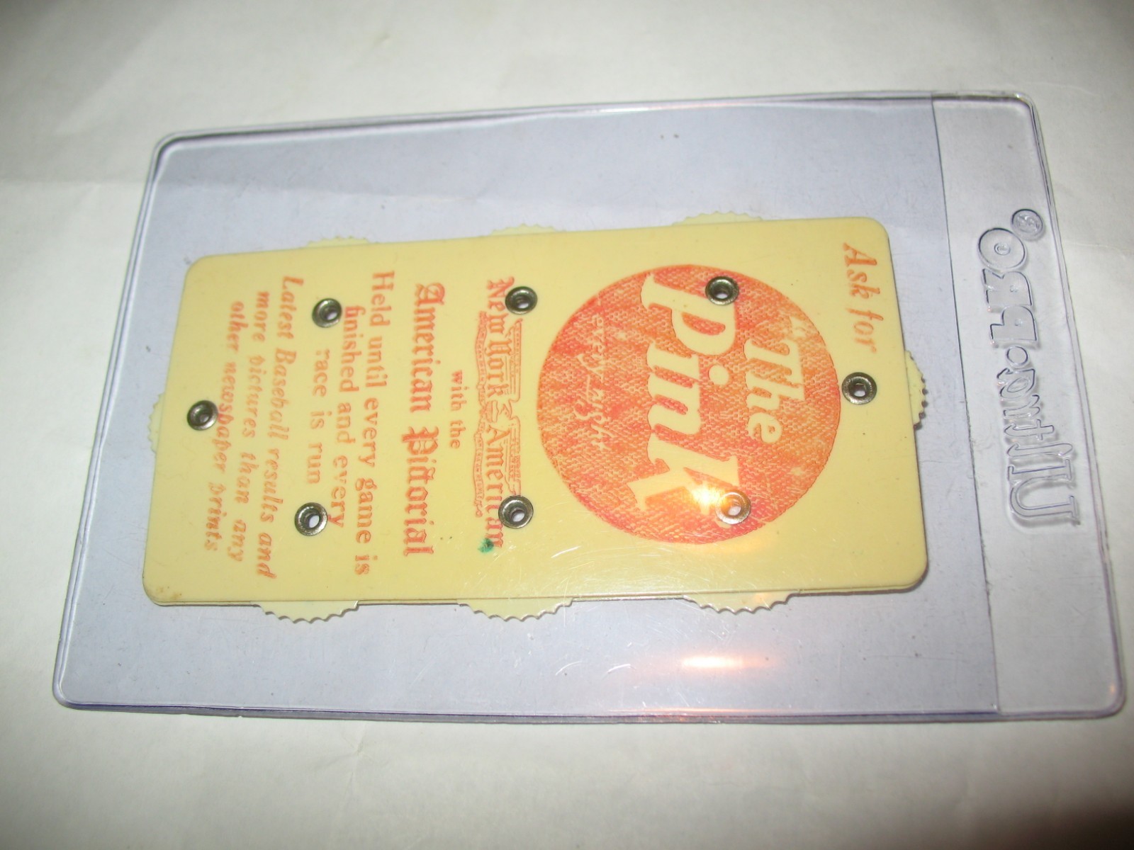 Vintage 1920s New York American “Babe Ruth” Scorer “Pink Version” ~Rare!!