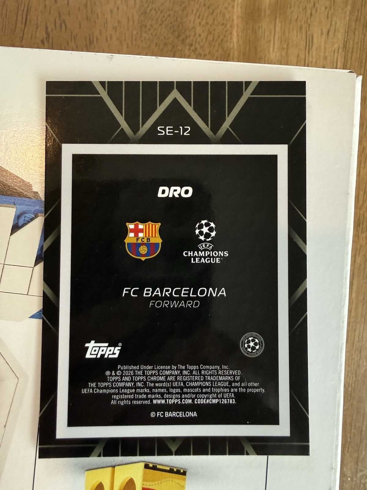 2025-26 Topps Chrome UCC Dro Shadow Etch #SE-12 Case Hit Barcelona RC
