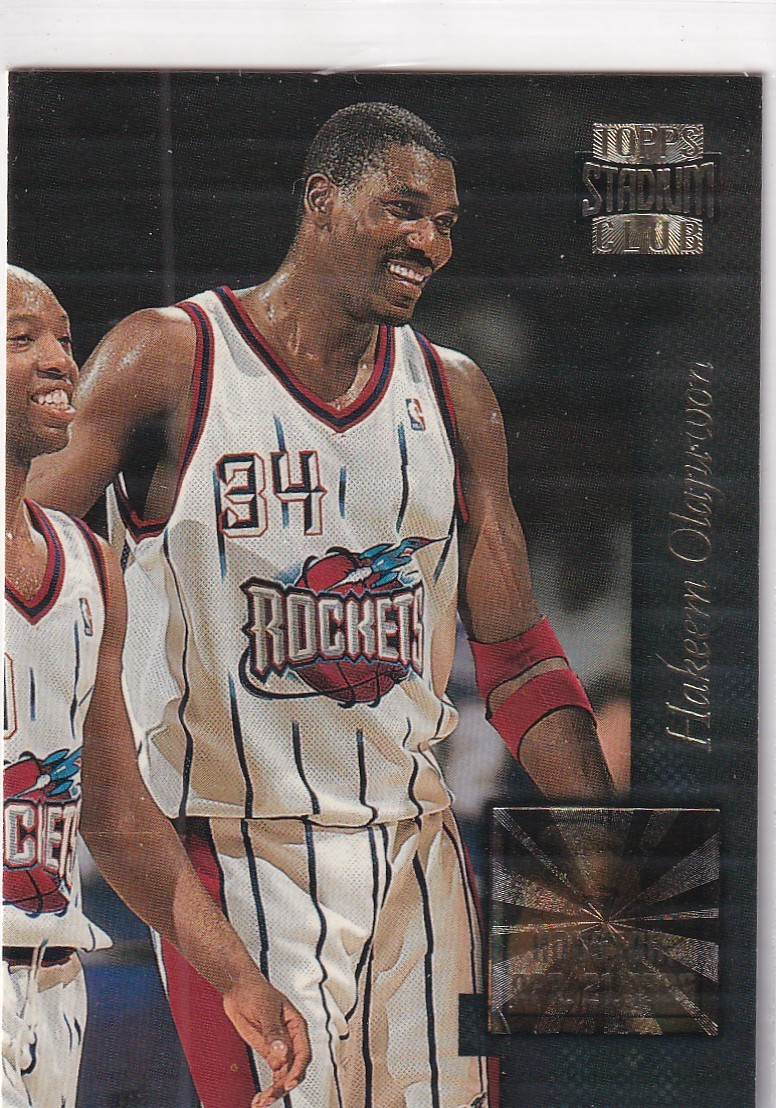 1996 TOPPS #GM5 HAKEEM OLAJUWON GOLDEN MOMENTS- HOUSTON ROCKETS