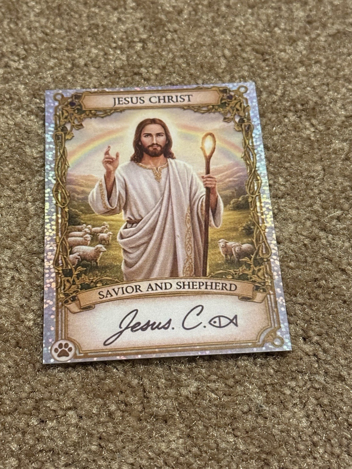 Custom Jesus Christ Trading Card | Holographic Christian Faith Collectible