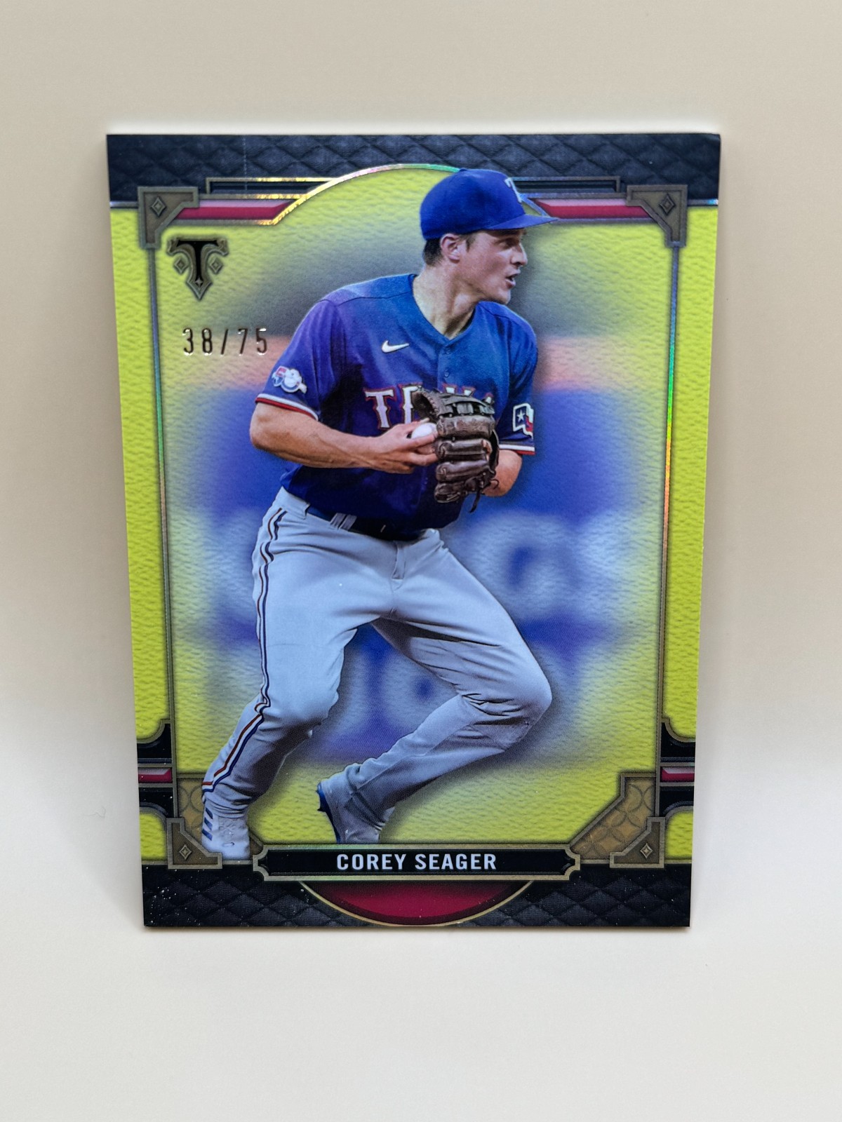 2022 Topps Triple Threads Gold- Corey Seager (38/75)