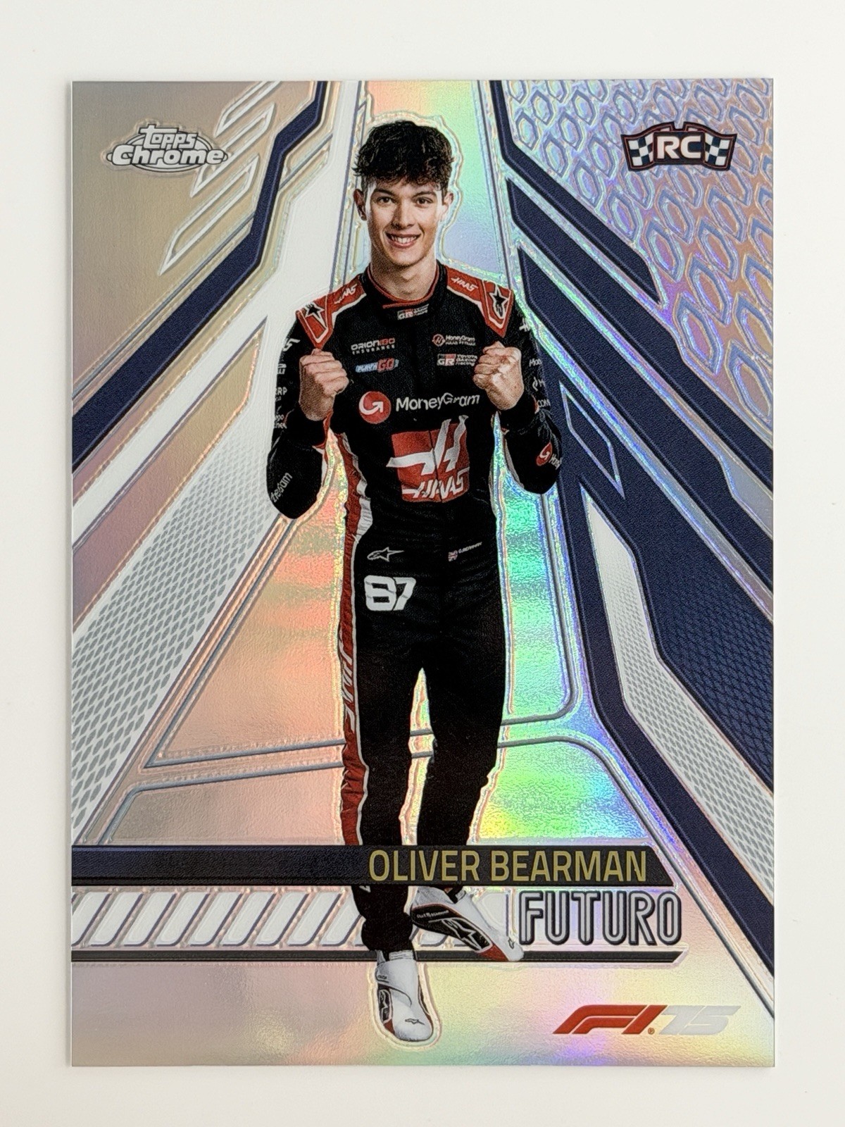 2025 Topps Chrome Formula 1 F1 Oliver Bearman Futuro (RC) SP #FUT-3