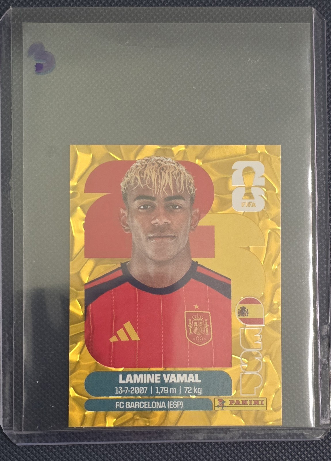 2026 Panini FIFA World Cup LAMINE YAMAL Gold Crumple ESP15 Spain Rare