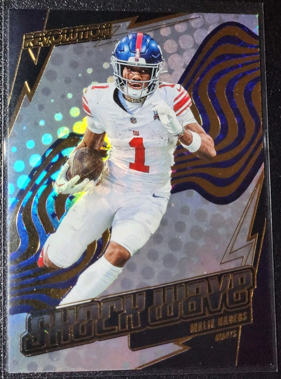 2025 Panini Revolution #1 Malik Nabers Shockwave Insert New York Giants