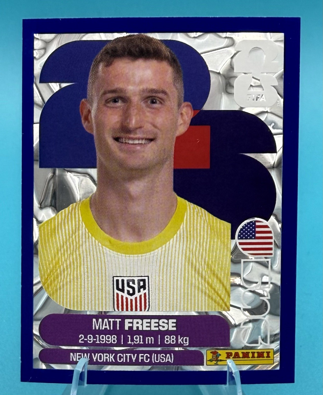 2026 Panini World Cup Sticker USA 2 Matt Freese Blue Crumple