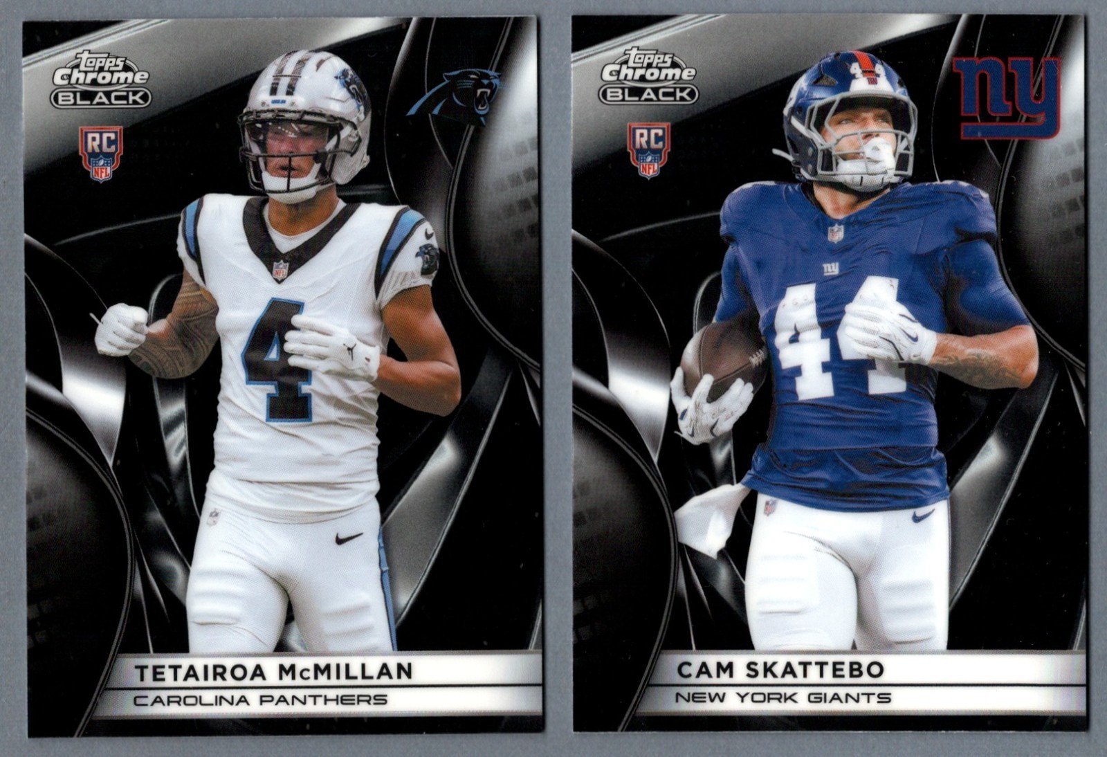 2025 Topps Chrome Black Football Base Rookie RC Singles – You Pick For your Set