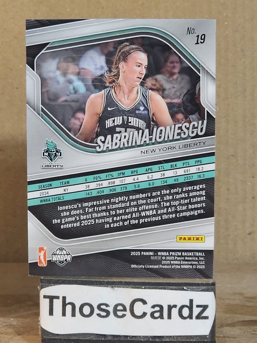 2025 Panini Prizm WNBA #19 Sabrina Ionescu